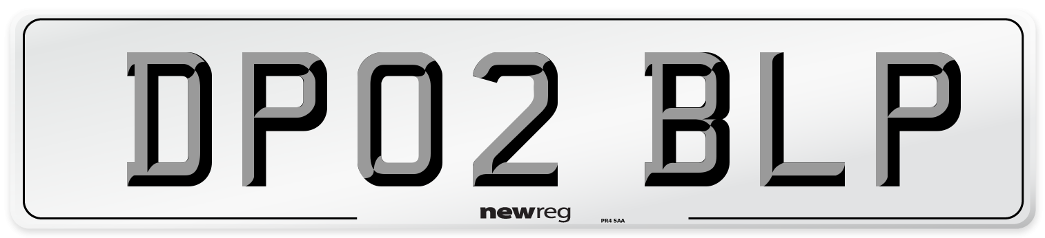 DP02 BLP Number Plate from New Reg